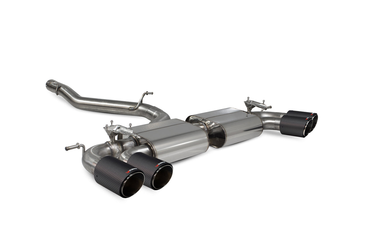 Scorpion Non-res cat/gpf back system with electronic valves Valved - Golf R MK7.5 Facelift GPF & Non GPF Models - 2017 - 2020 - SVWS054CF